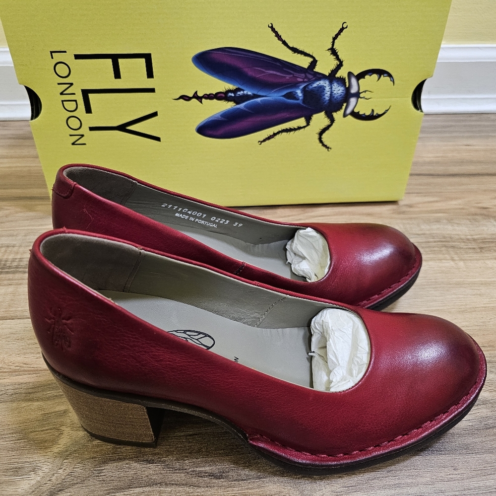 New Fly London Bery104fly Pumps, Red - Picture 2 of 15